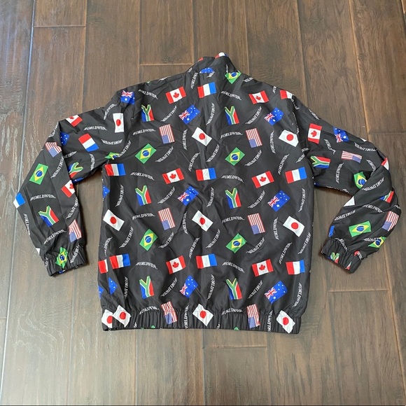 Men’s windbreaker unique flag jacket size L - Picture 1 of 7